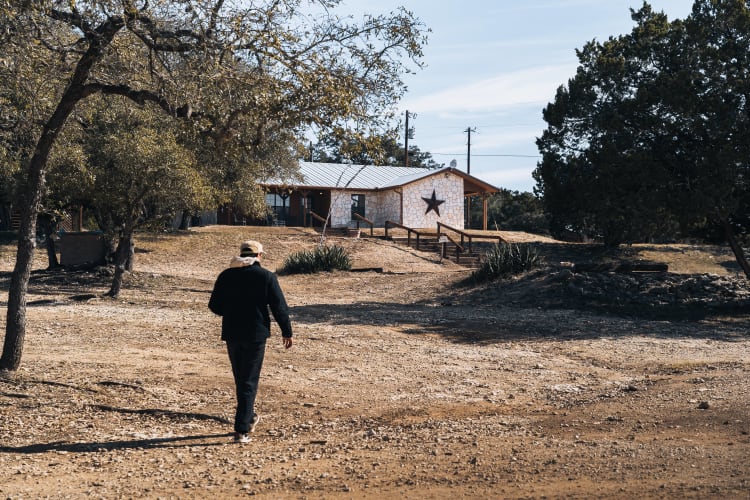 An image of a travel and street engaged in walking.