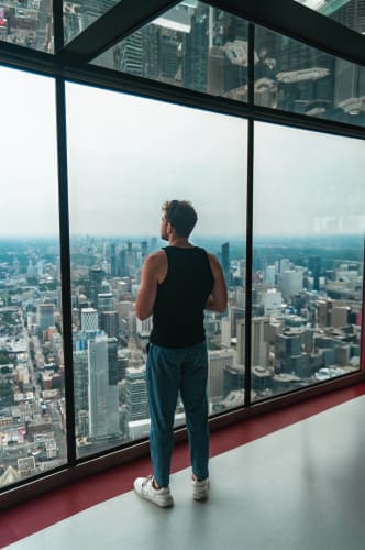 An image of a cityscape, urban, and travel engaged in working with a introspective atmosphere.