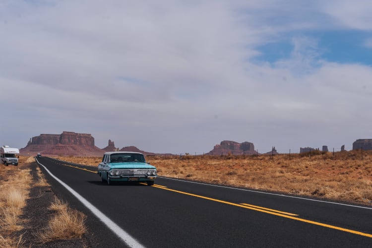 An image of a travel and landscape engaged in walking in a landmark.