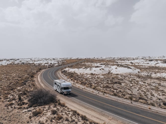 An image of a travel, landscape, and street in a winter.