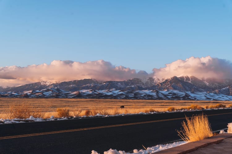 An image of a landscape and travel in a mountain.