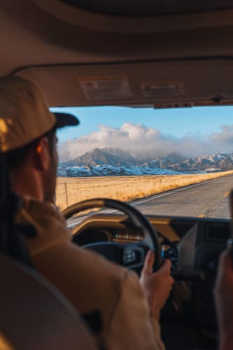 An image of a travel engaged in running with a energetic and introspective feel.