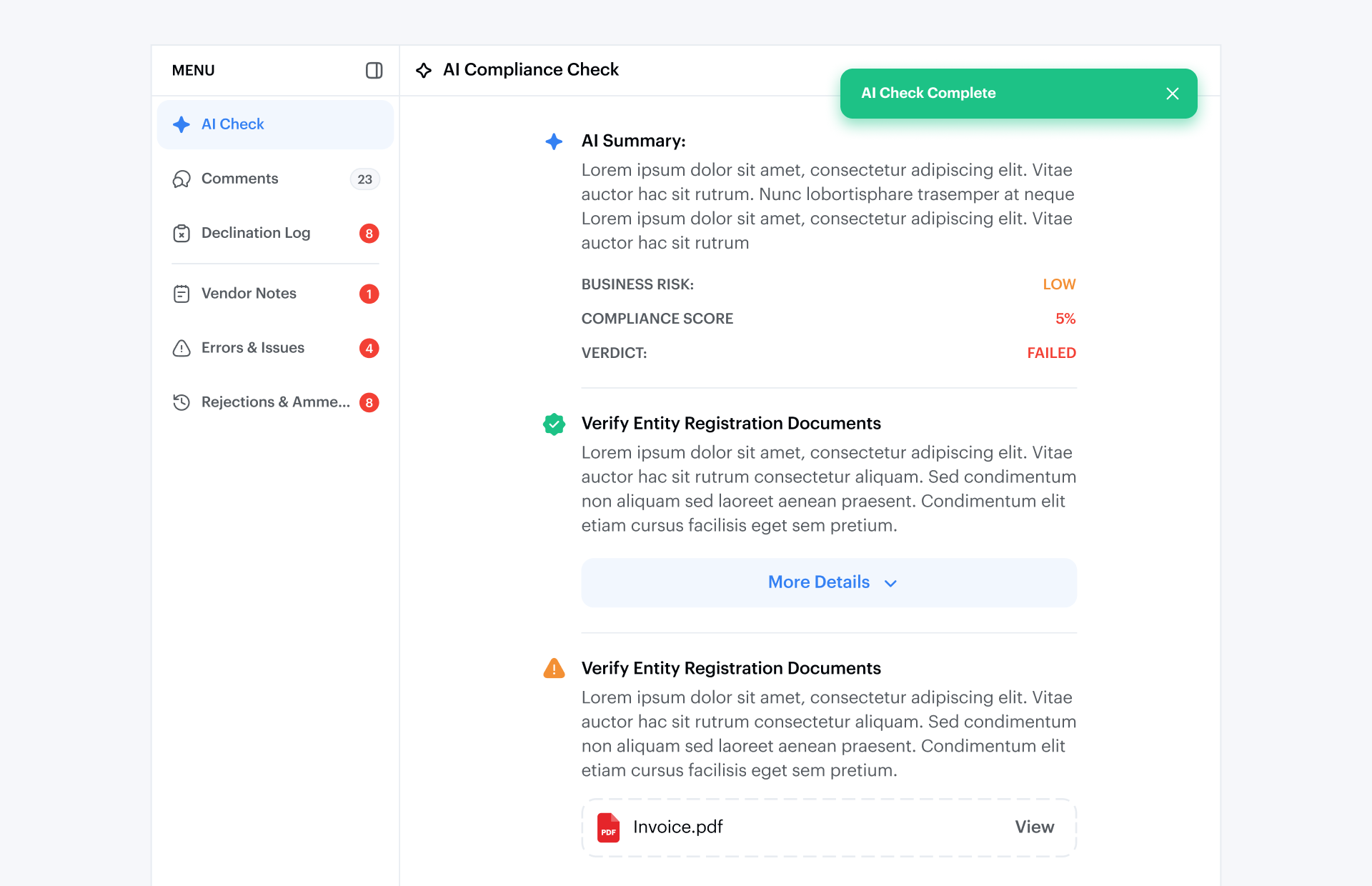 Back Office case study interface 15