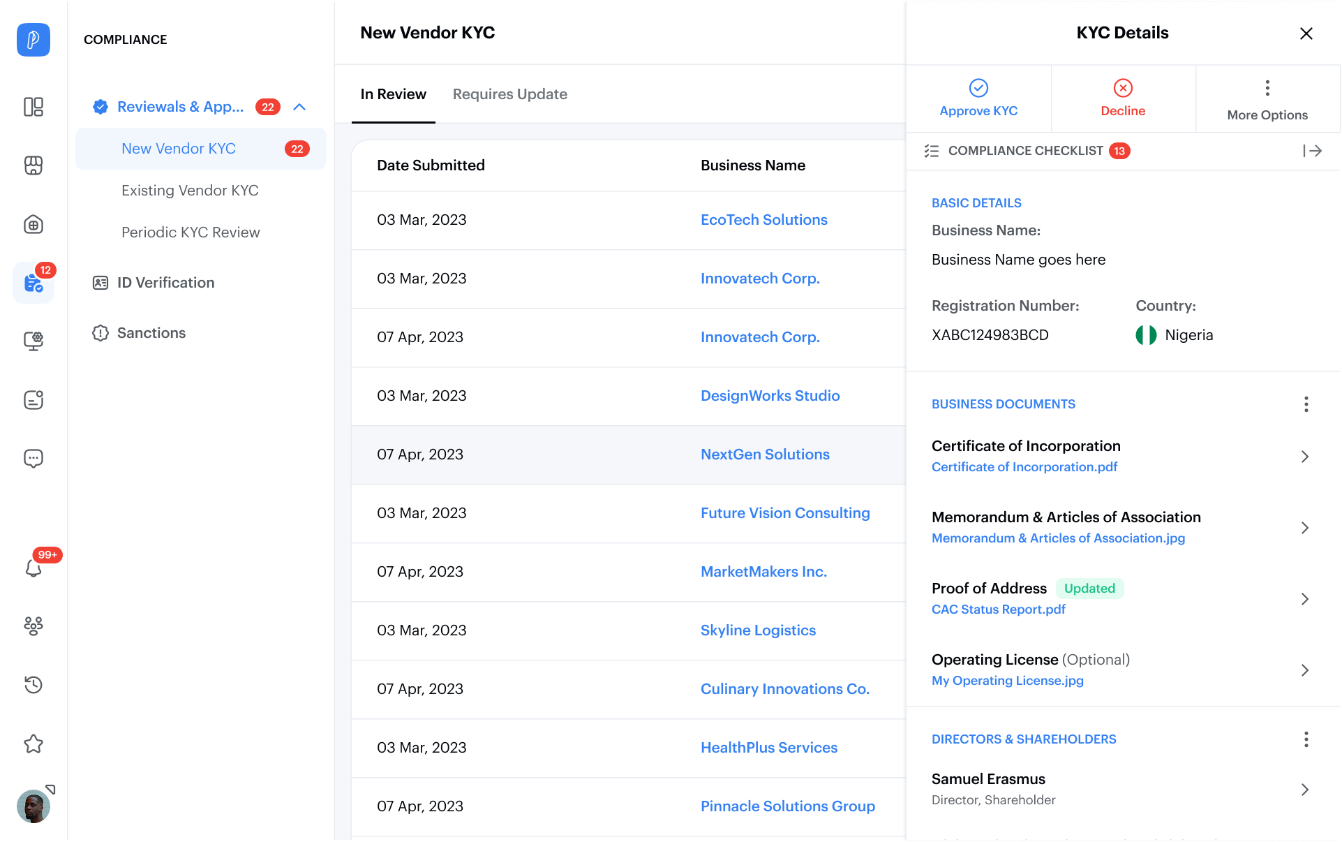 Back Office case study interface 18