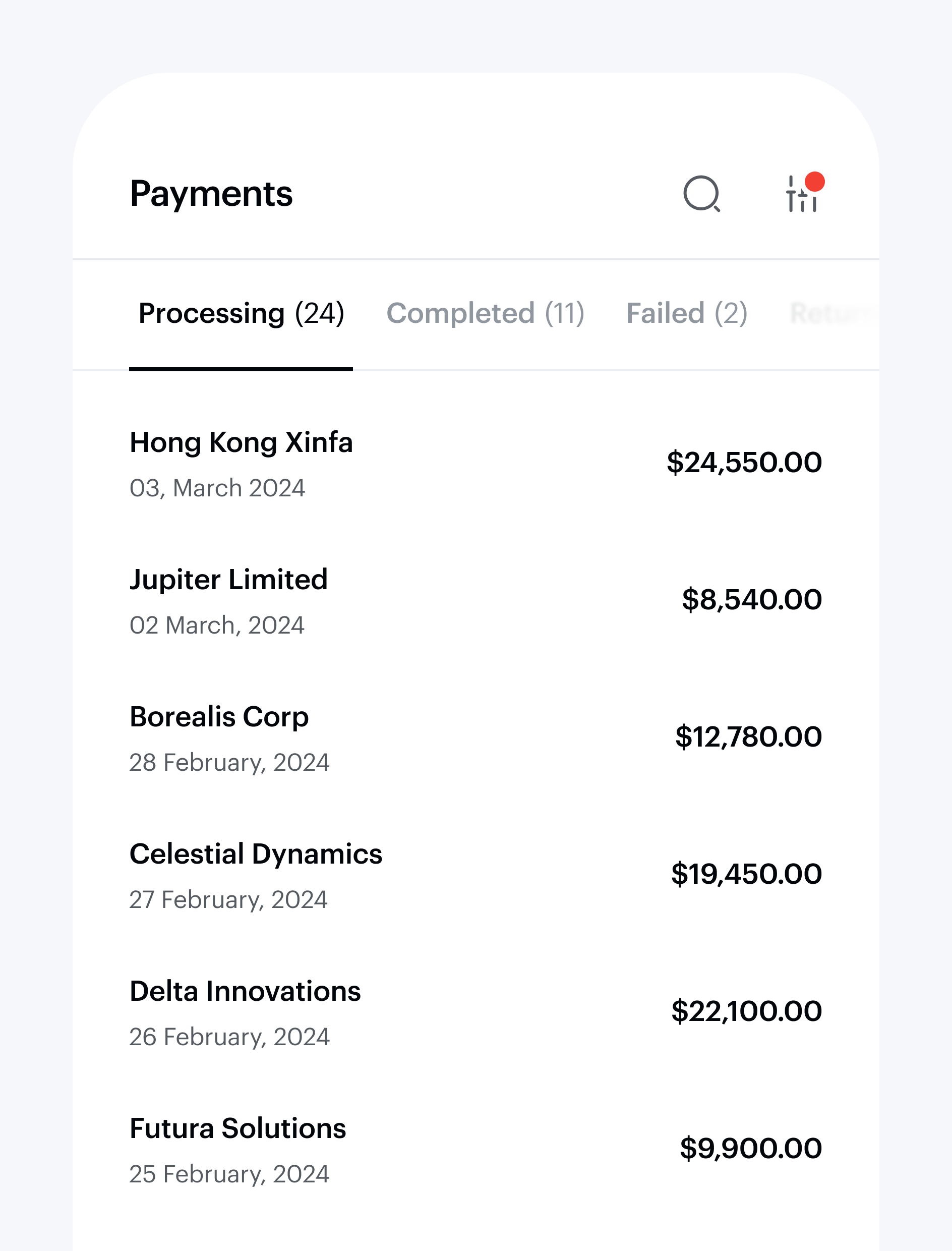 Mobile transaction state one