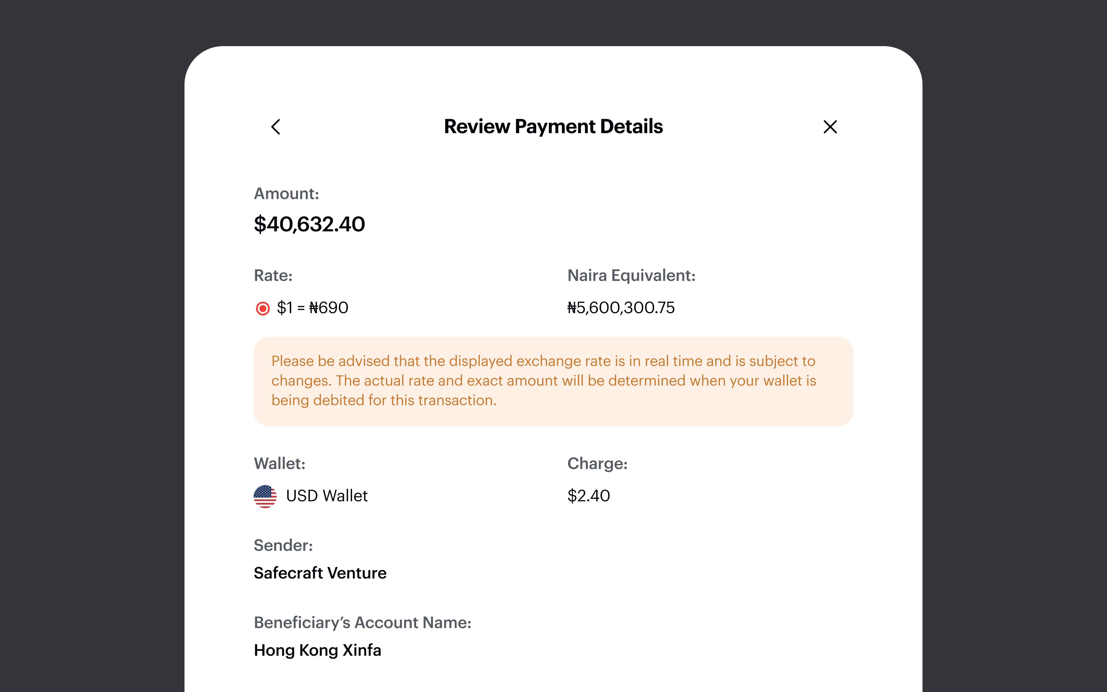 Final payment review