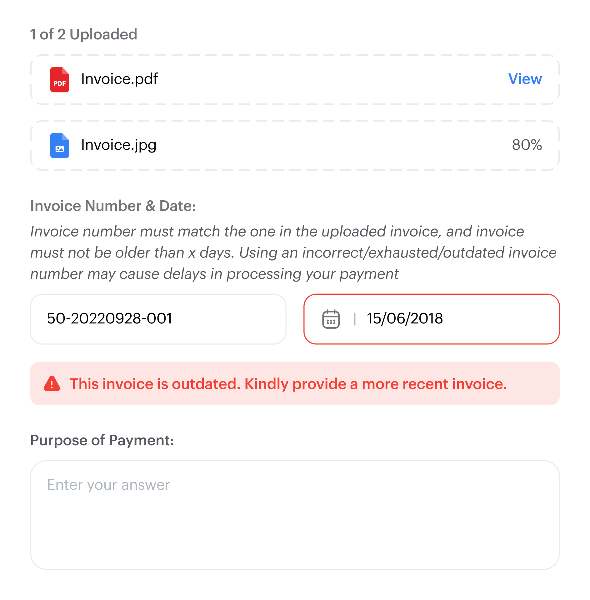 Invoice issue state before submission