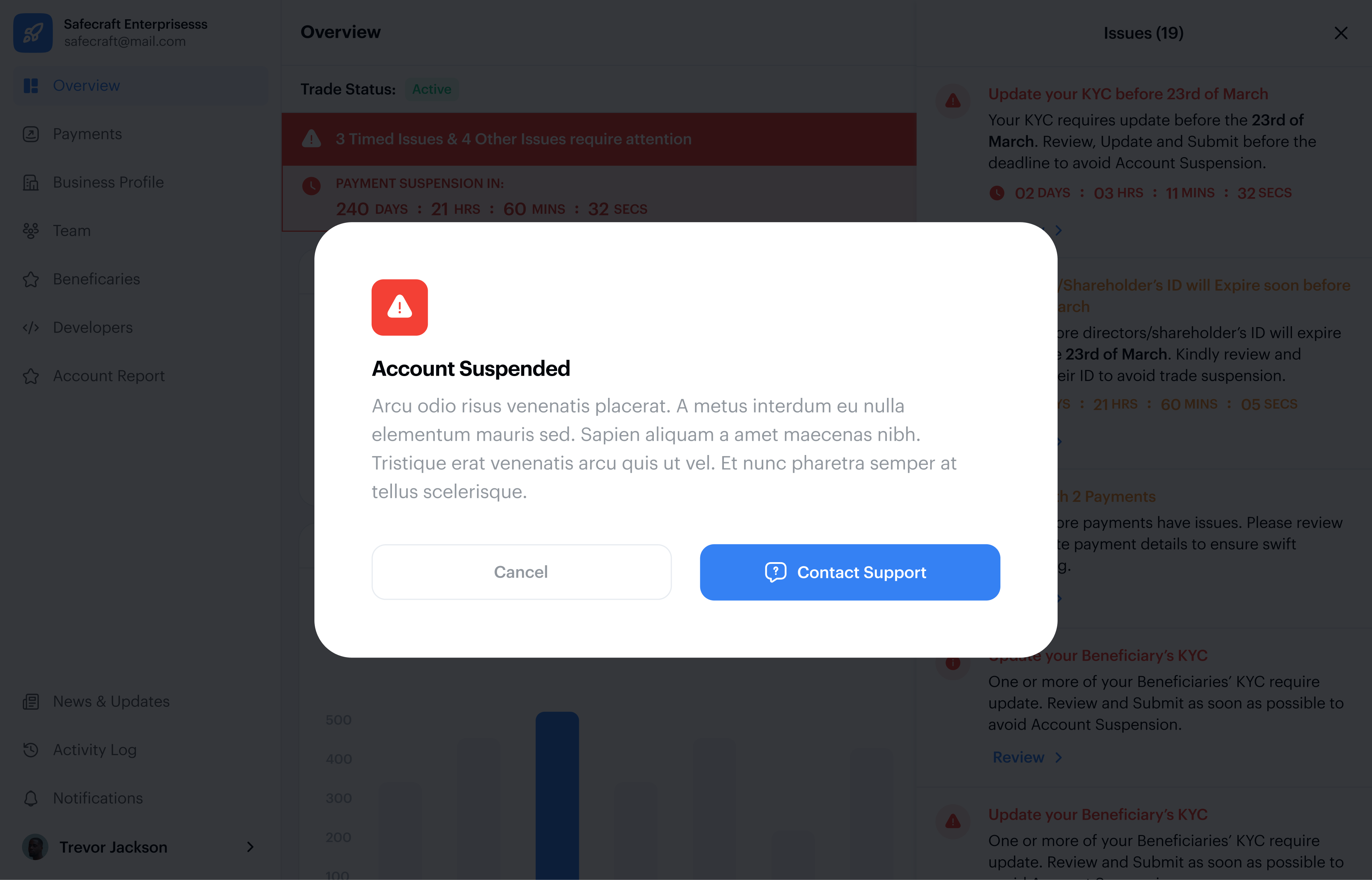 Restricted account state