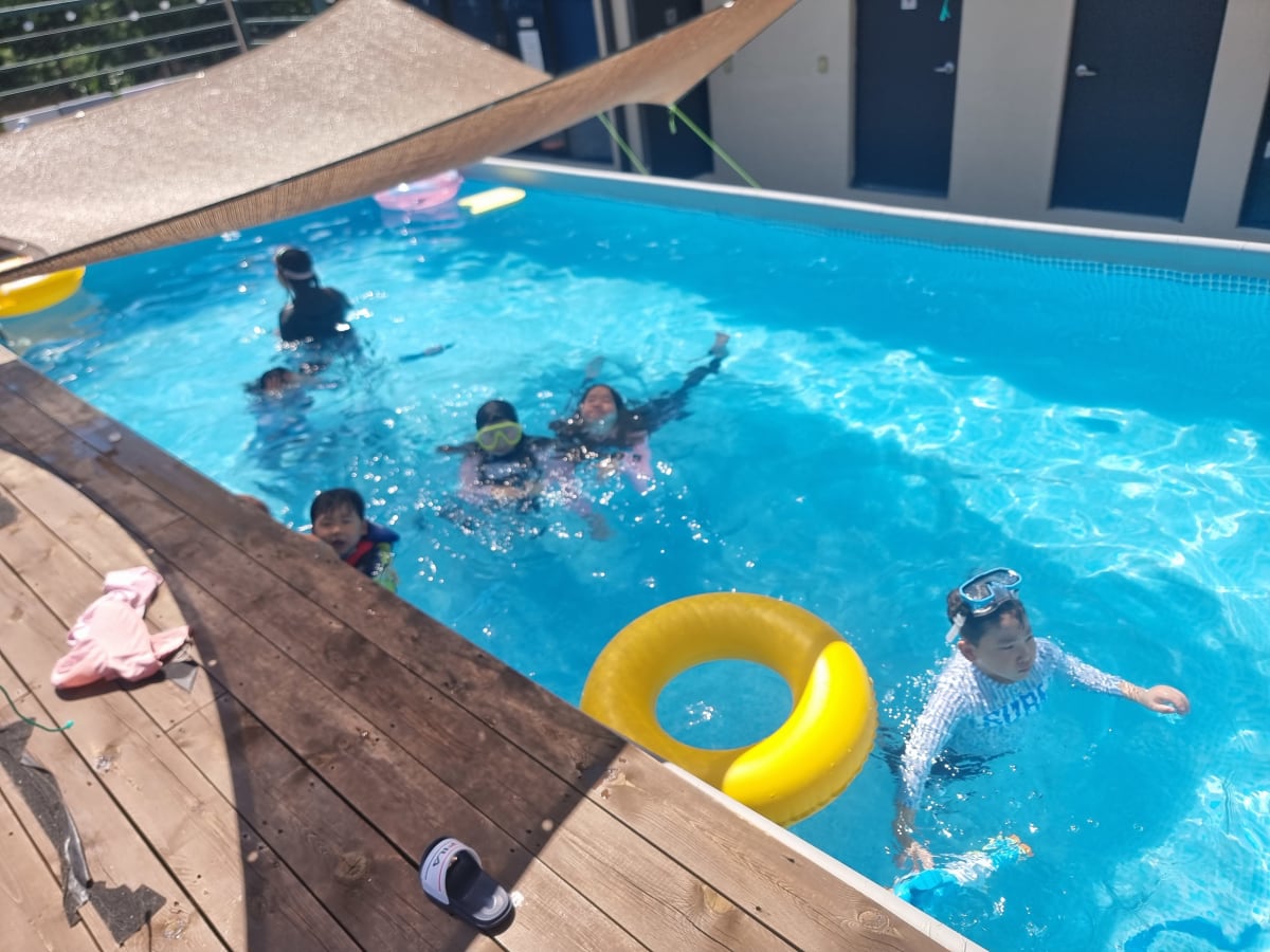 우리 가족만의 프라이빗 풀 시크릿, 스테이남천 수영장에서의 하루 🏊♂️