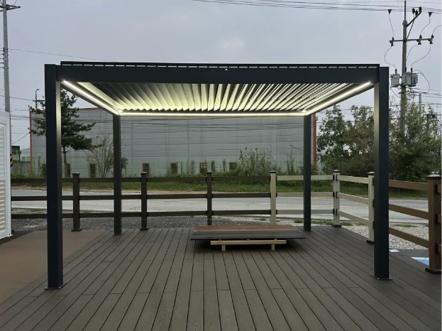 탄화목재 데크 시공예 (퍼골라)
