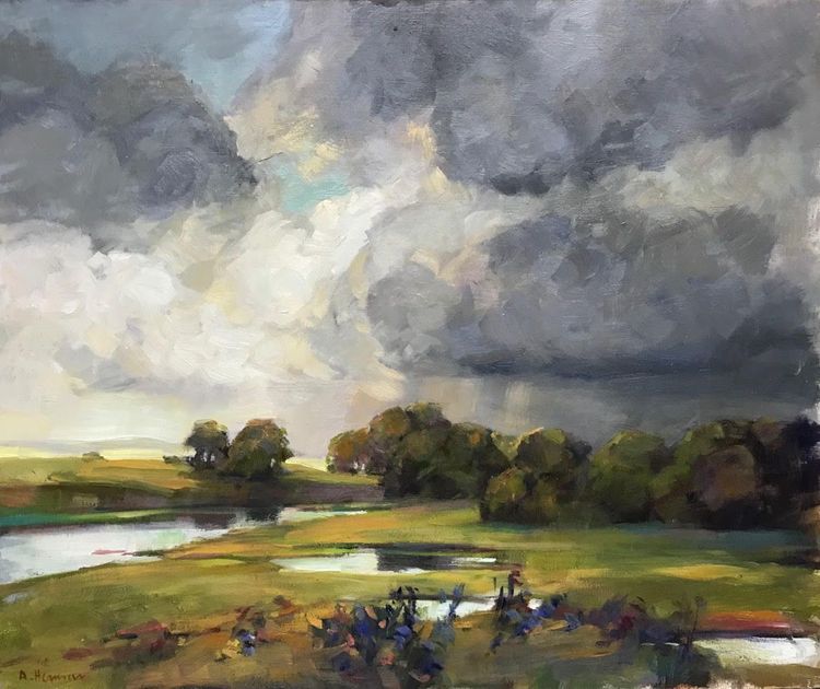 Alexander Herman oil painting titled A Storm Approaches