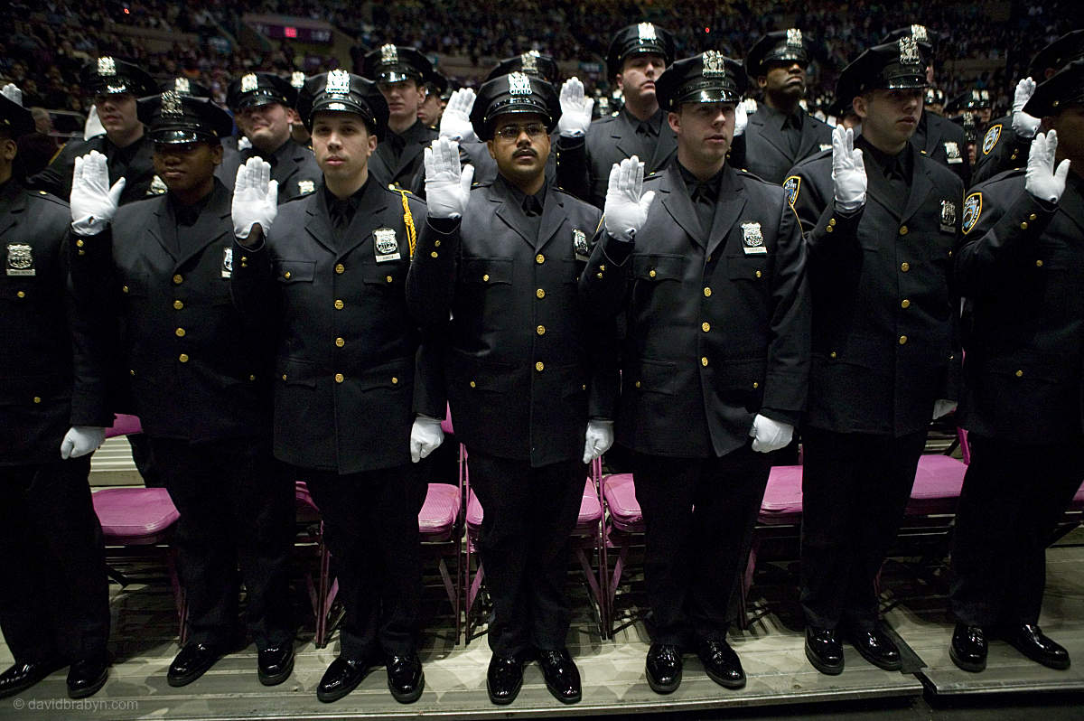 NYPD Graduation Ceremony David Brabyn Photojournalist New York City