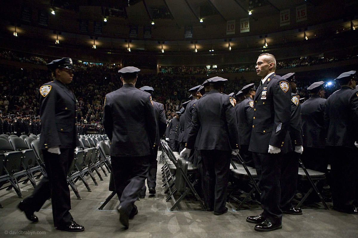 NYPD Graduation Ceremony David Brabyn Photojournalist New York City