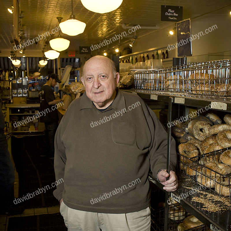 Murray Pomerantz of Murray's Bagels store on 8th Avenue in New York.