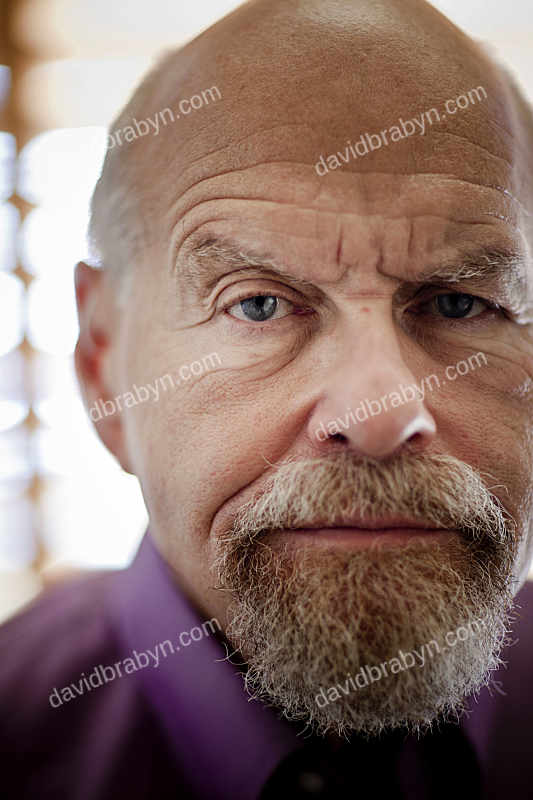 Crime novelist Lawrence Block in his New York apartment, 27 July 2011.