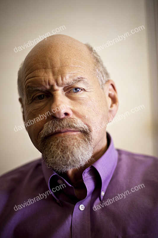 Crime novelist Lawrence Block in his New York apartment, 27 July 2011.