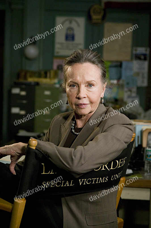 French actress Leslie Caron poses for the photograph on the studio set of television show "Law & Order: SVU" in North Bergen, USA, 8 May 2006.