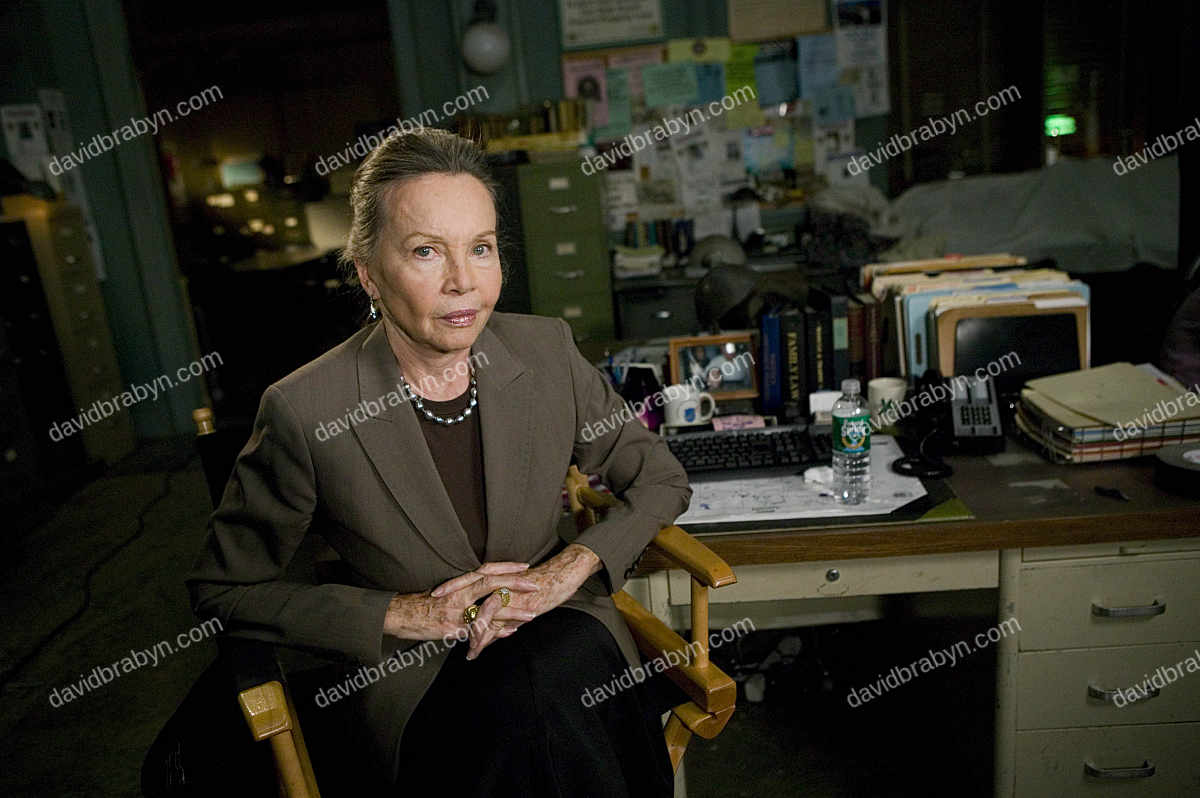 French actress Leslie Caron poses for the photograph on the studio set of television show "Law & Order: SVU" in North Bergen, USA, 8 May 2006.