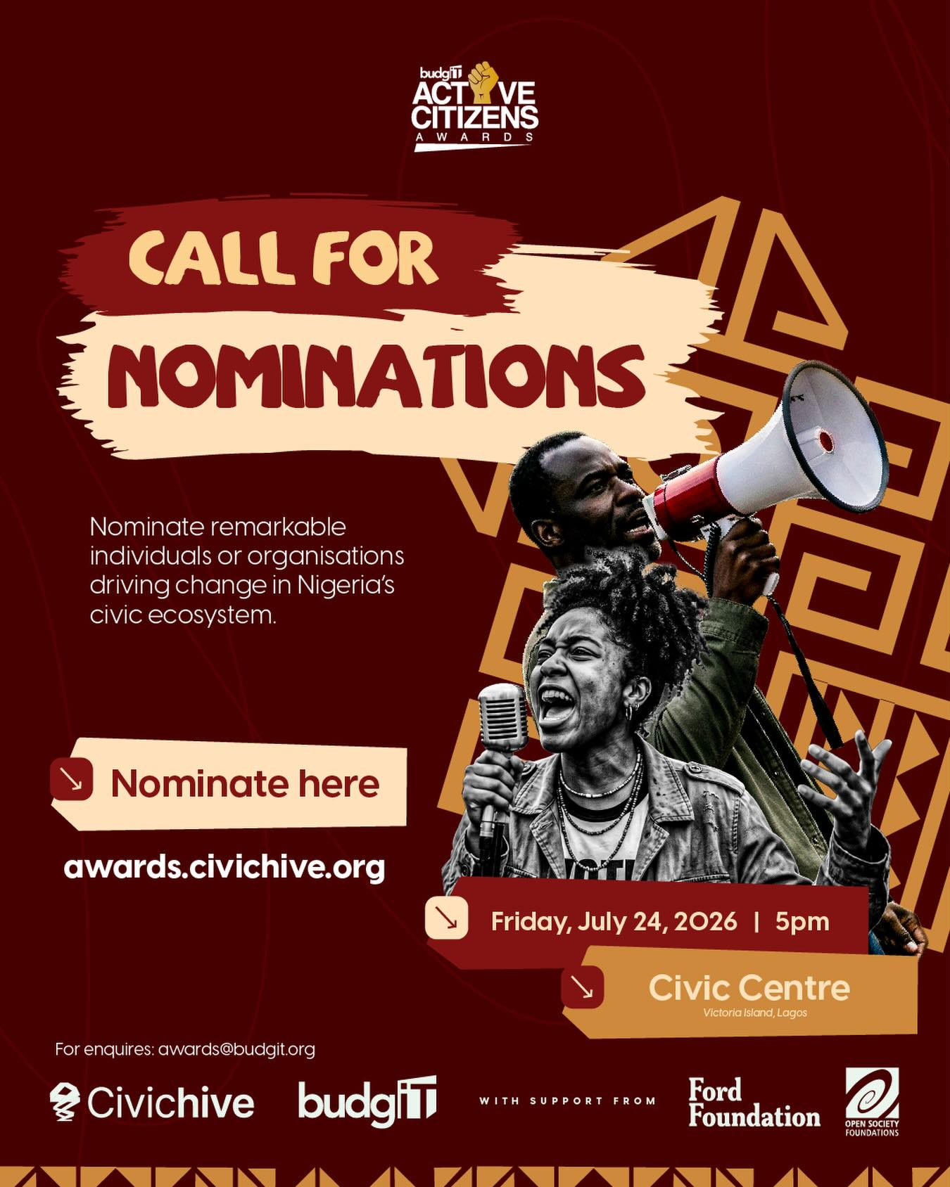 Call for Nominations Opens for BudgIT “Active Citizens Awards 2026”