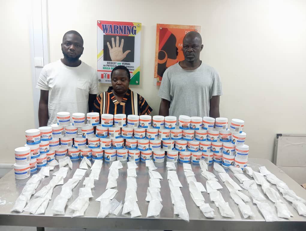NDLEA Seizes Cocaine Consignment Concealed in 70 Cocoa Butter Containers at Lagos Airport Export Shed