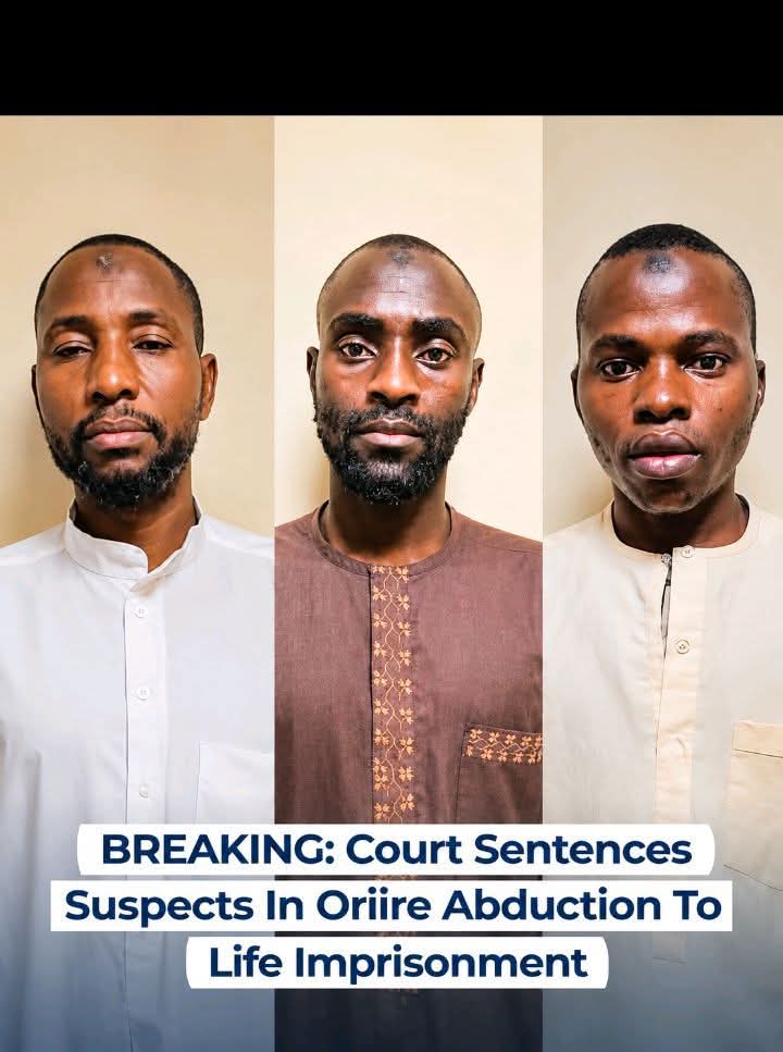 Court Jails 3 Bandits for Life Over Kidnapping Oriire Pupils and Teachers