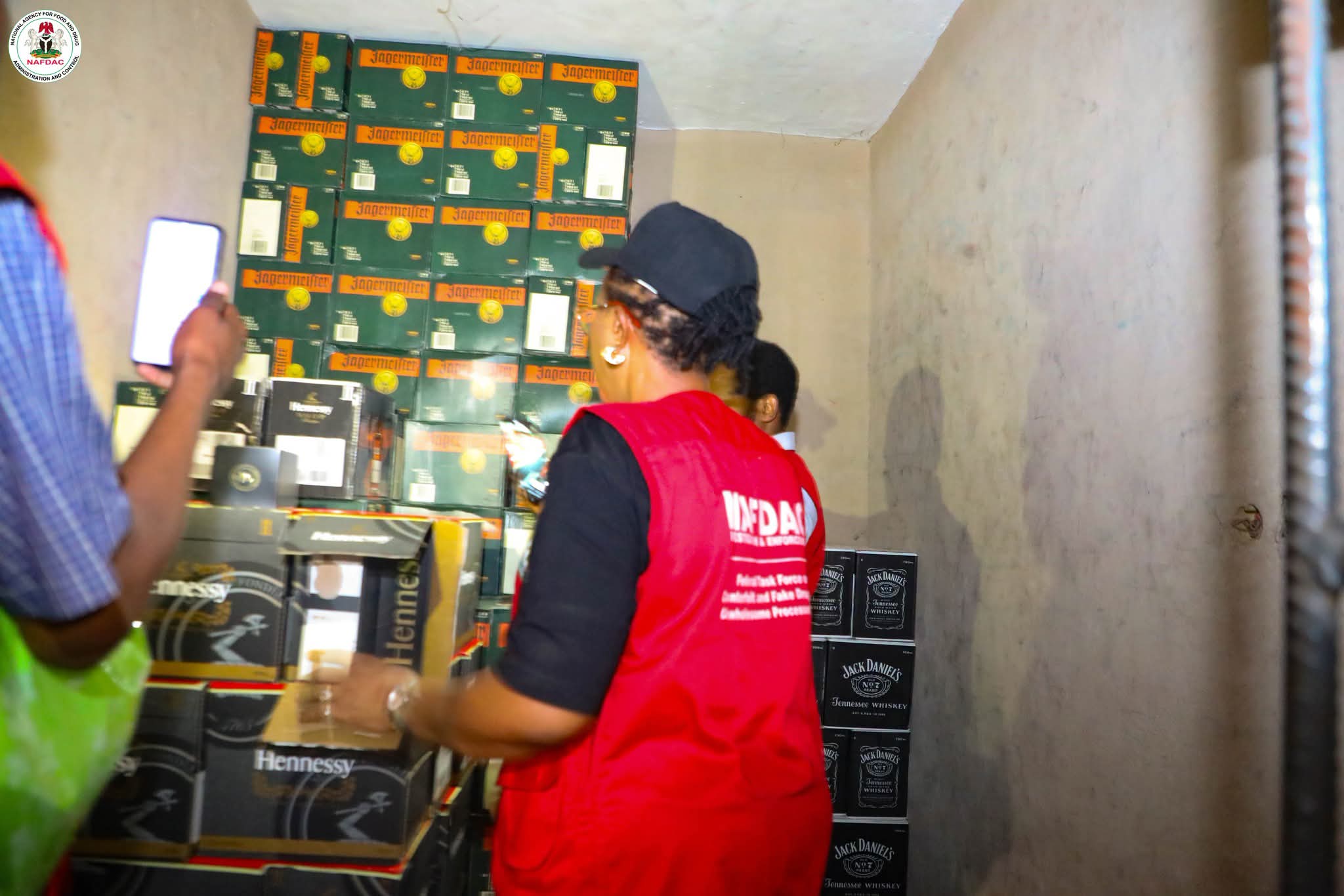 NAFDAC Raids Lagos Trade Fair, Arrest 2, Impound N2b Counterfeit Alcoholic Beverages