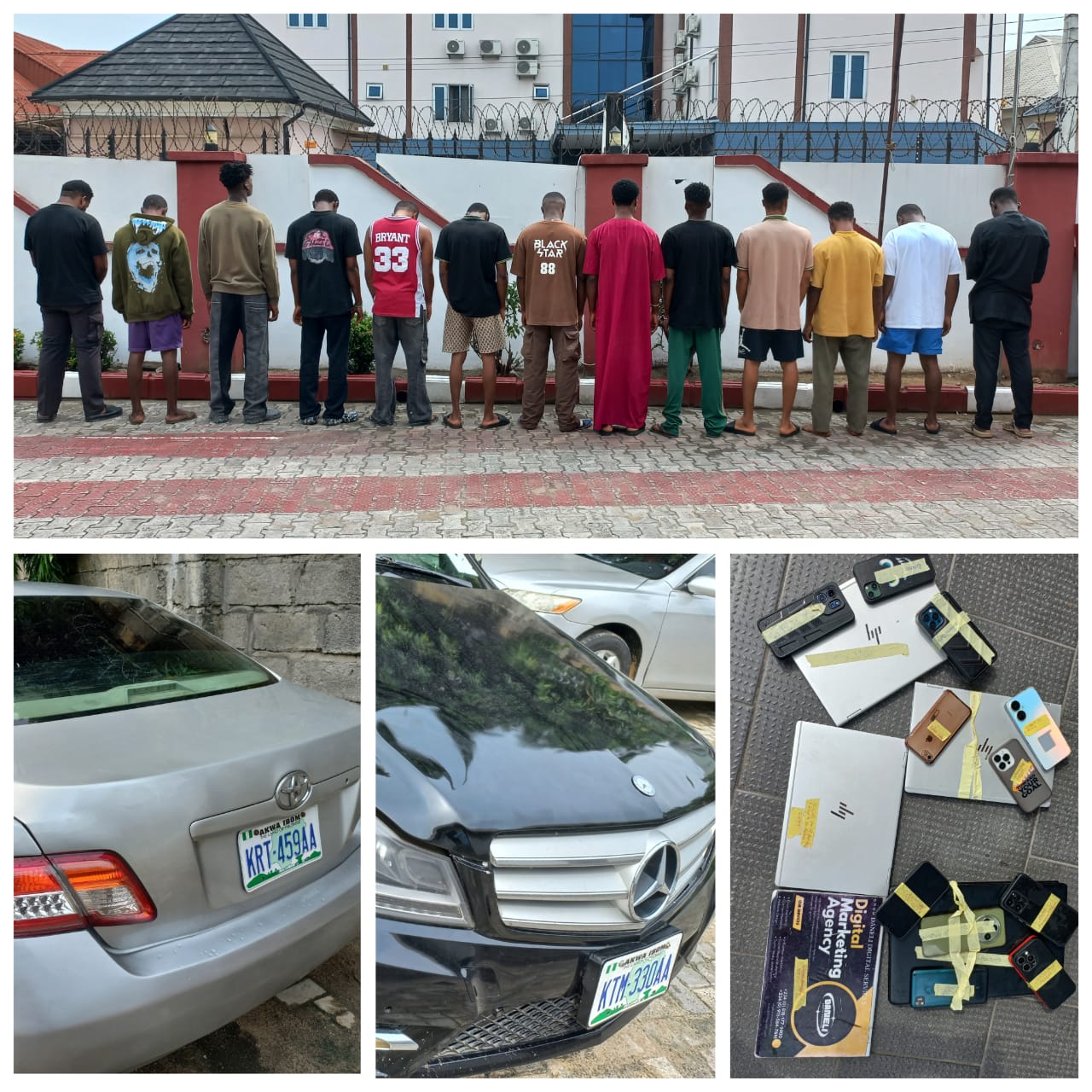 EFCC ARREST 13 SUSPECTED INTERNET FRAUDSTERS IN UYO, AKWA IBOM STATE