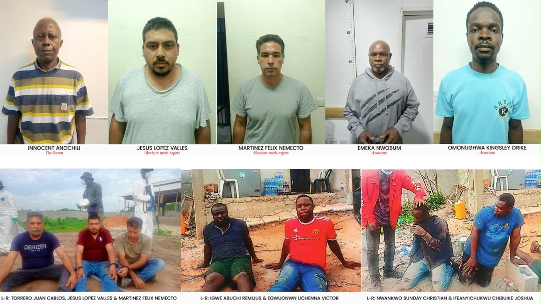 Court Remands 3 Mexicans, 7 Nigerians Over N480b Meth Lab Hidden in Ijebu Forest