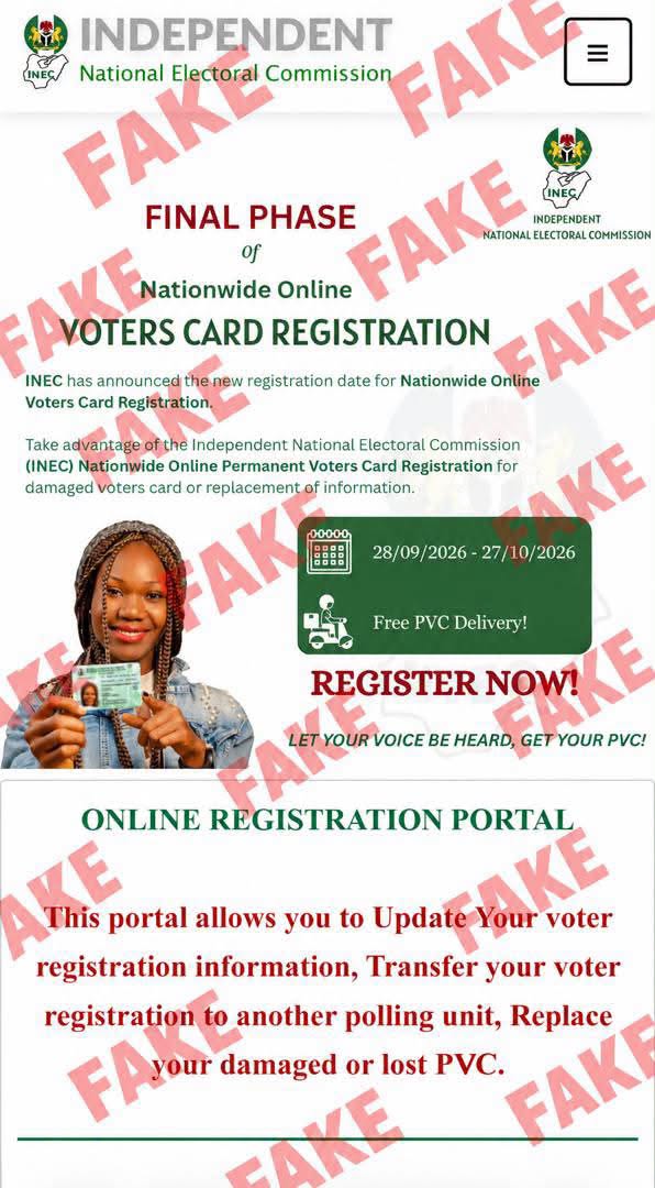 INEC Flags Fraudulent Online Voter Registration, Begins PVC Distribution October 8