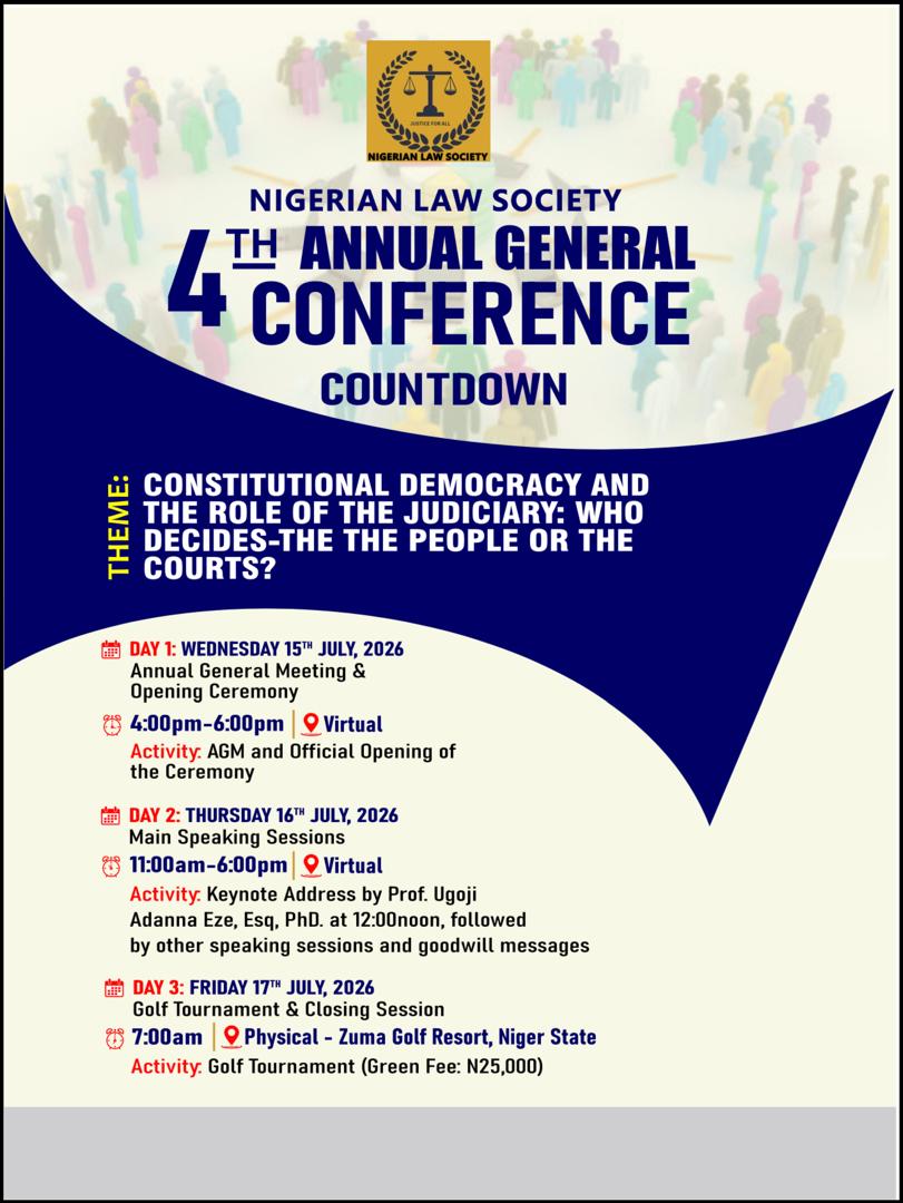 A New Dawn for all Nigerian Lawyers: Join the Association That Champions Your Rights and the Rule of Law.