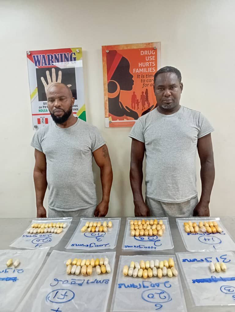 NDLEA NABS TWO BRAZILIAN RETURNEES FOR COCAINE, HEROIN SMUGGLING BY INGESTION