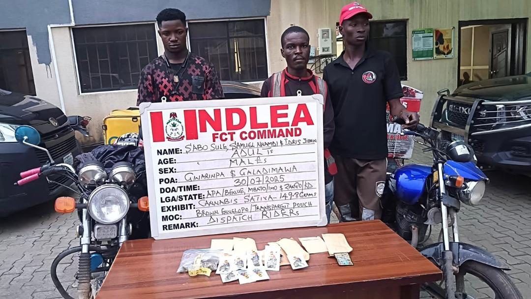 NDLEA SMASHES DRUG RING OPERATING AS DISPATCH RIDERS IN ABUJA