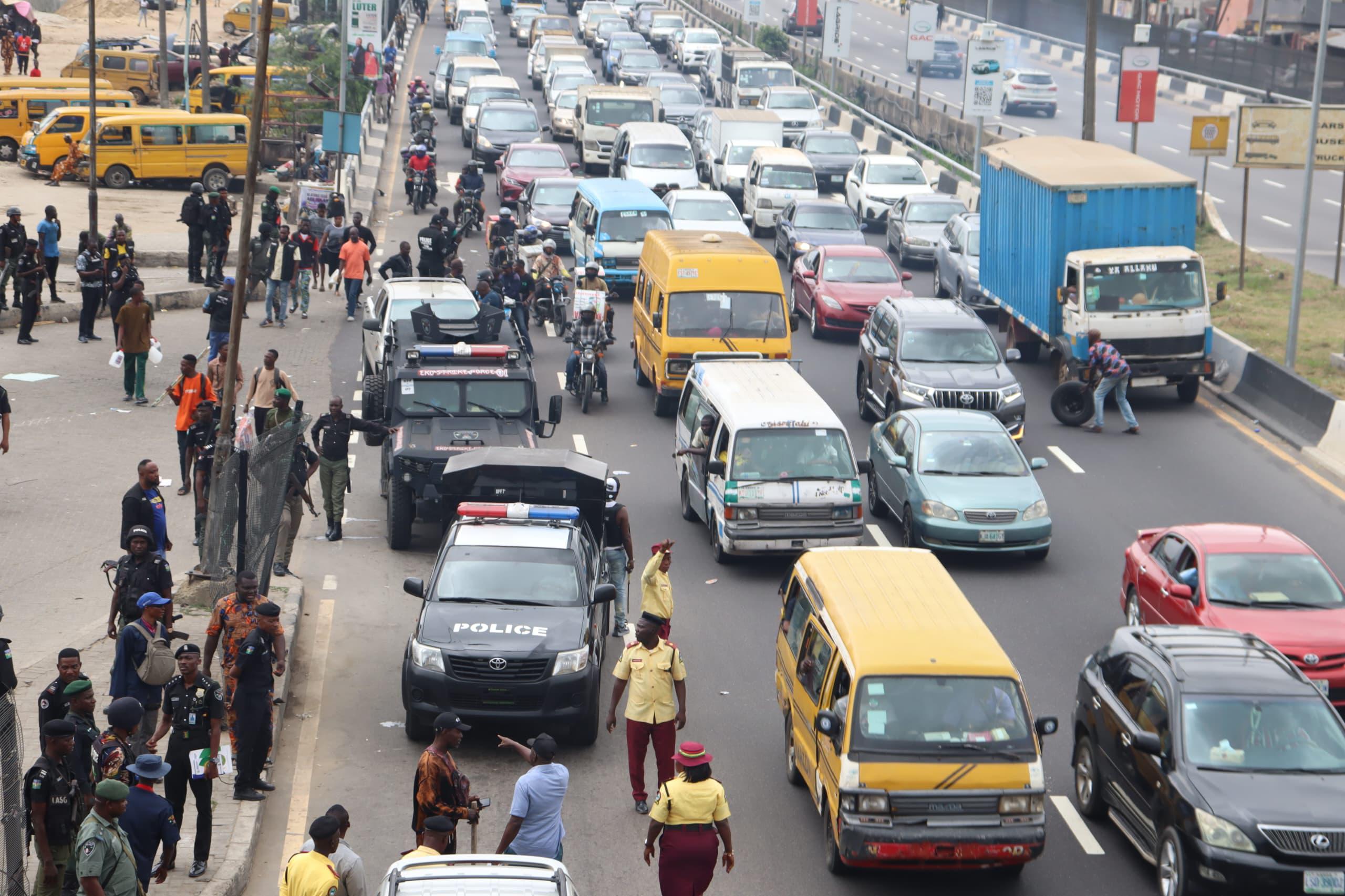 POLICE INTERVENE IN 3RD MAINLAND BRIDGE PROTEST