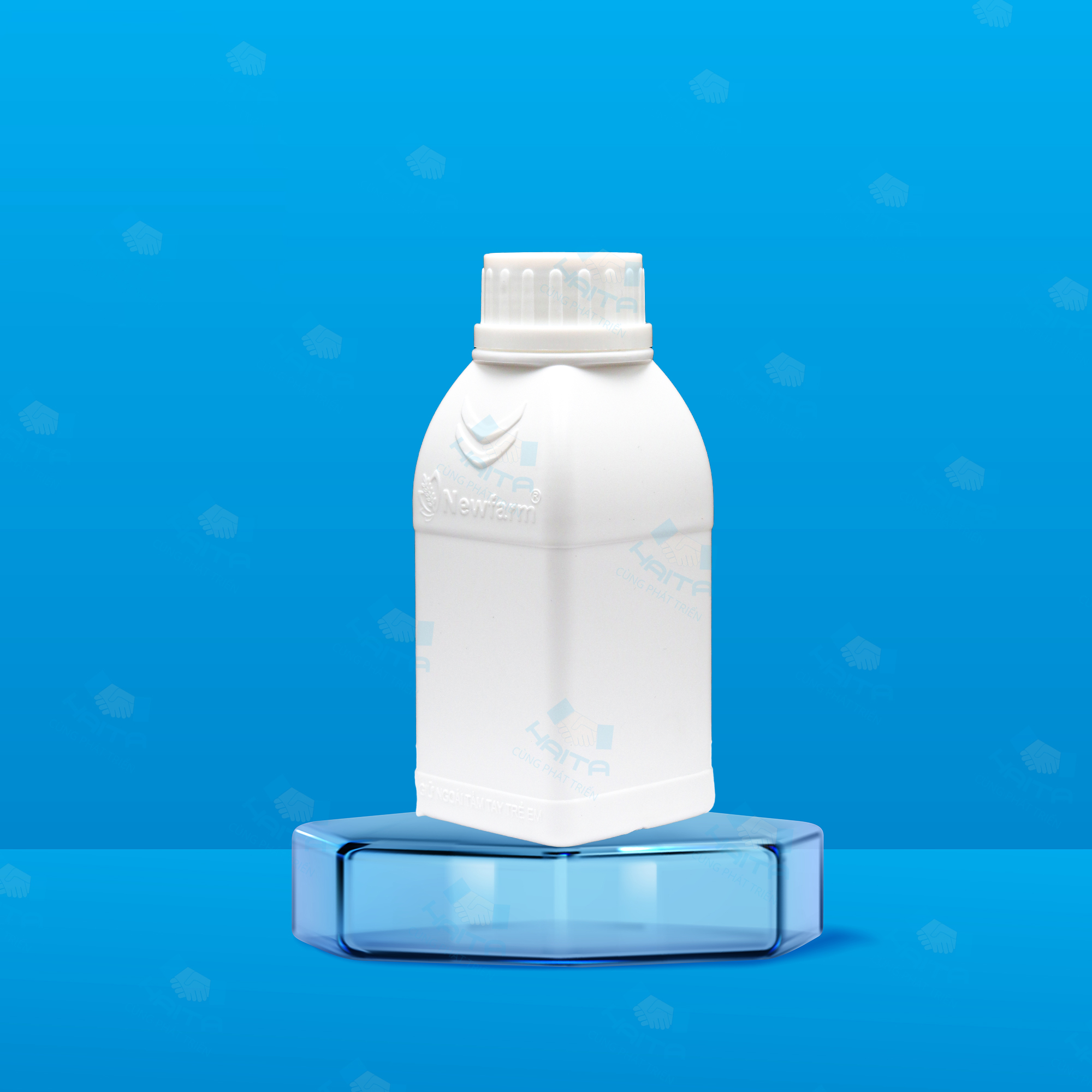 Chai HDPE vuông 500ml NEWFARM Ø44