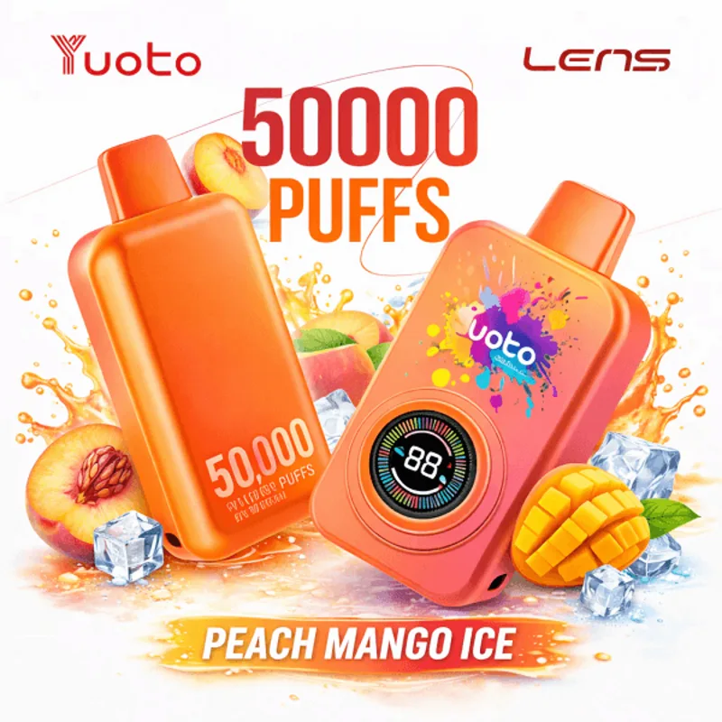 Peach Mango Ice Yuoto Lens 50K Puffs