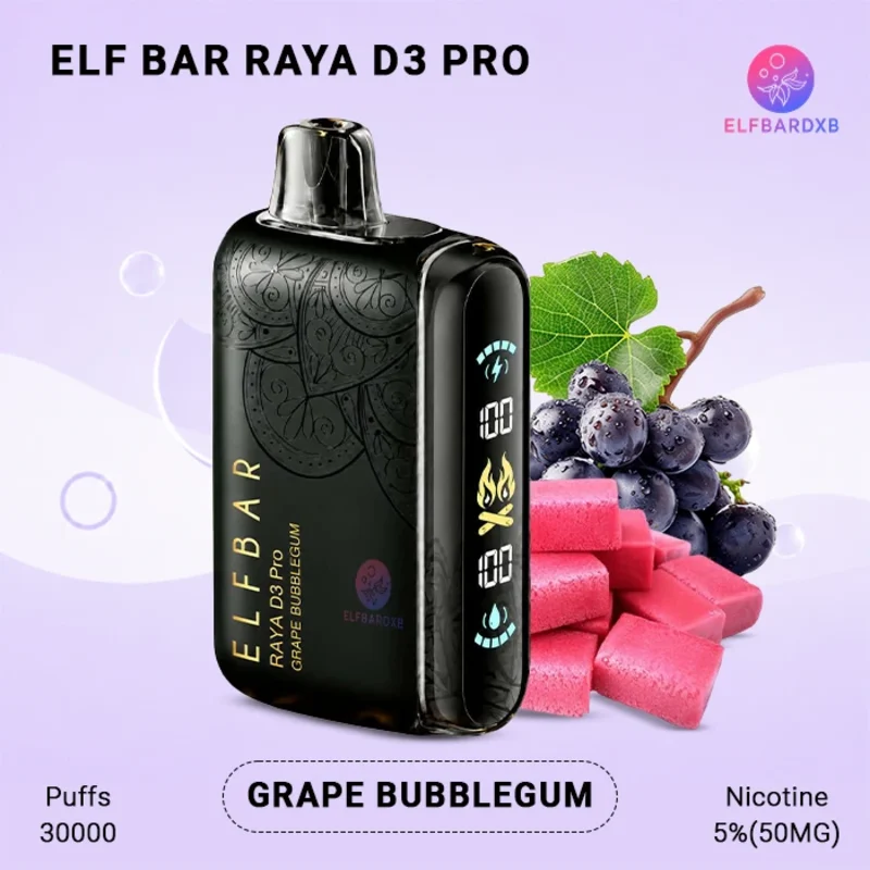 Grape Bubblegum Elfbar Raya D3 Pro