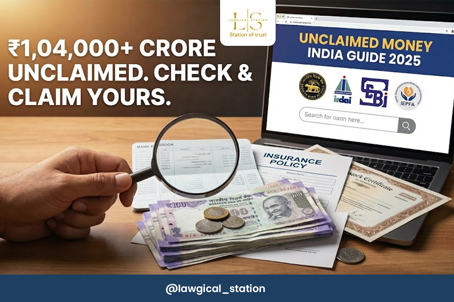 Unclaimed Money in India: How to Check and Claim Your Forgotten Bank, Insurance, Mutual Fund & Dividend Amounts (2025 Guide)