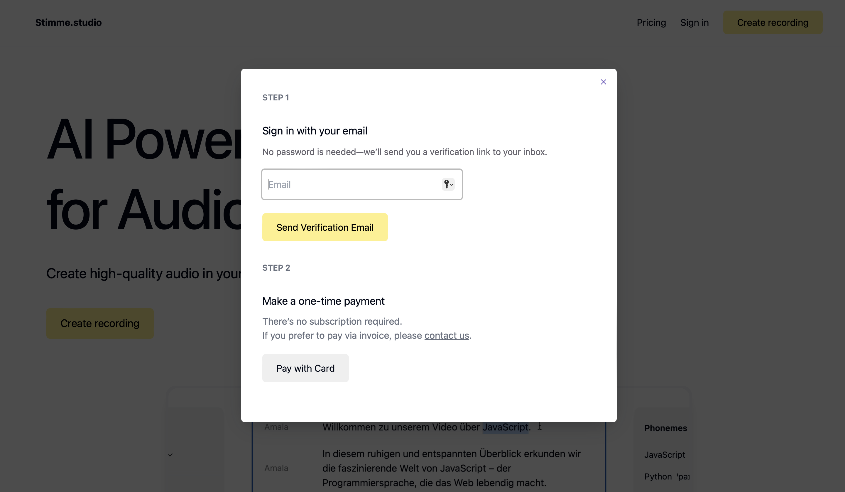 Stripe implementation