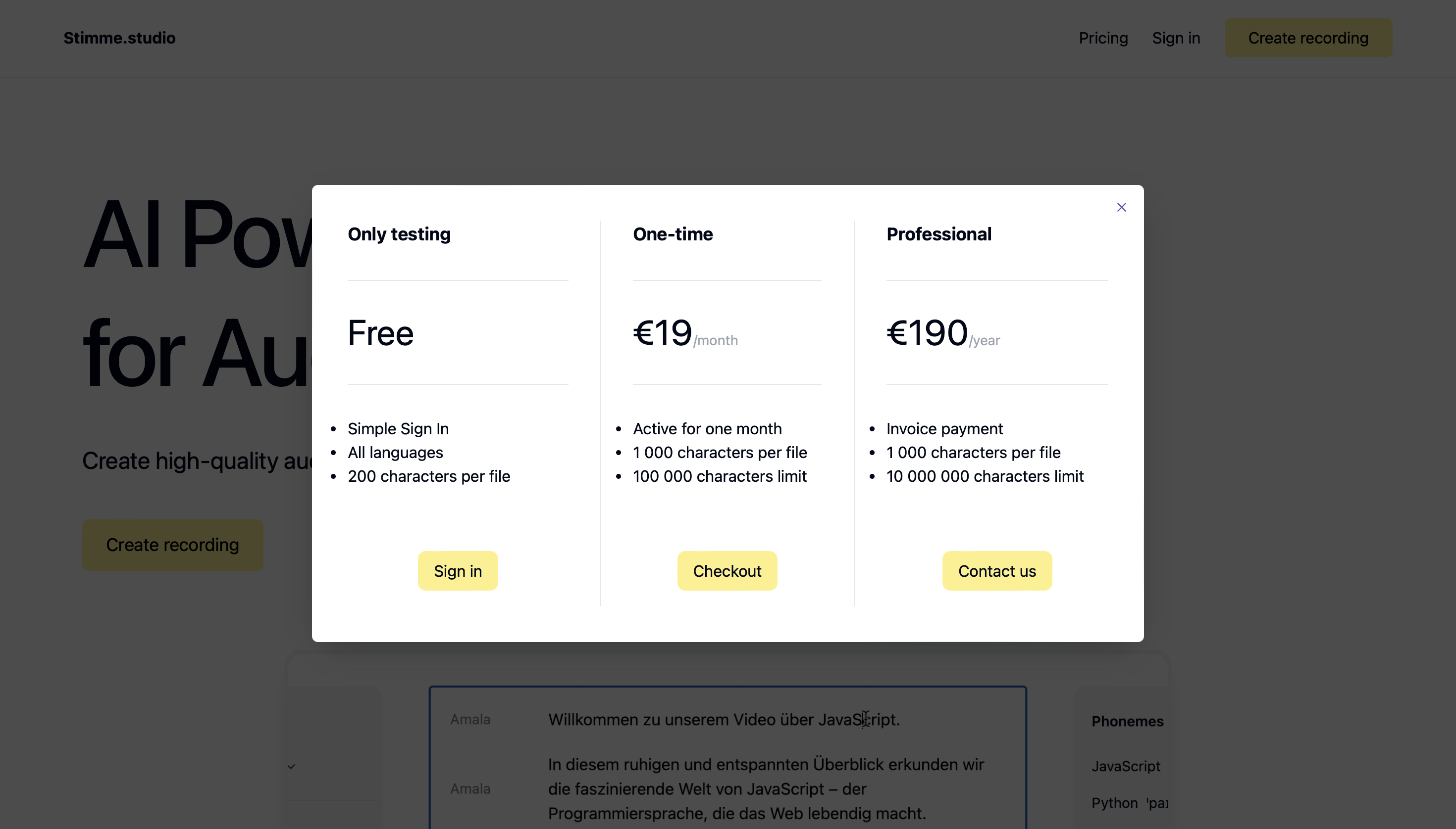Stripe implementation