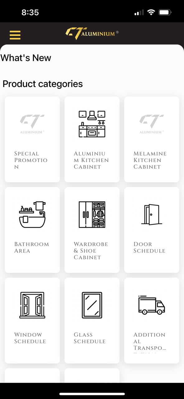 CT Aluminium — screenshot