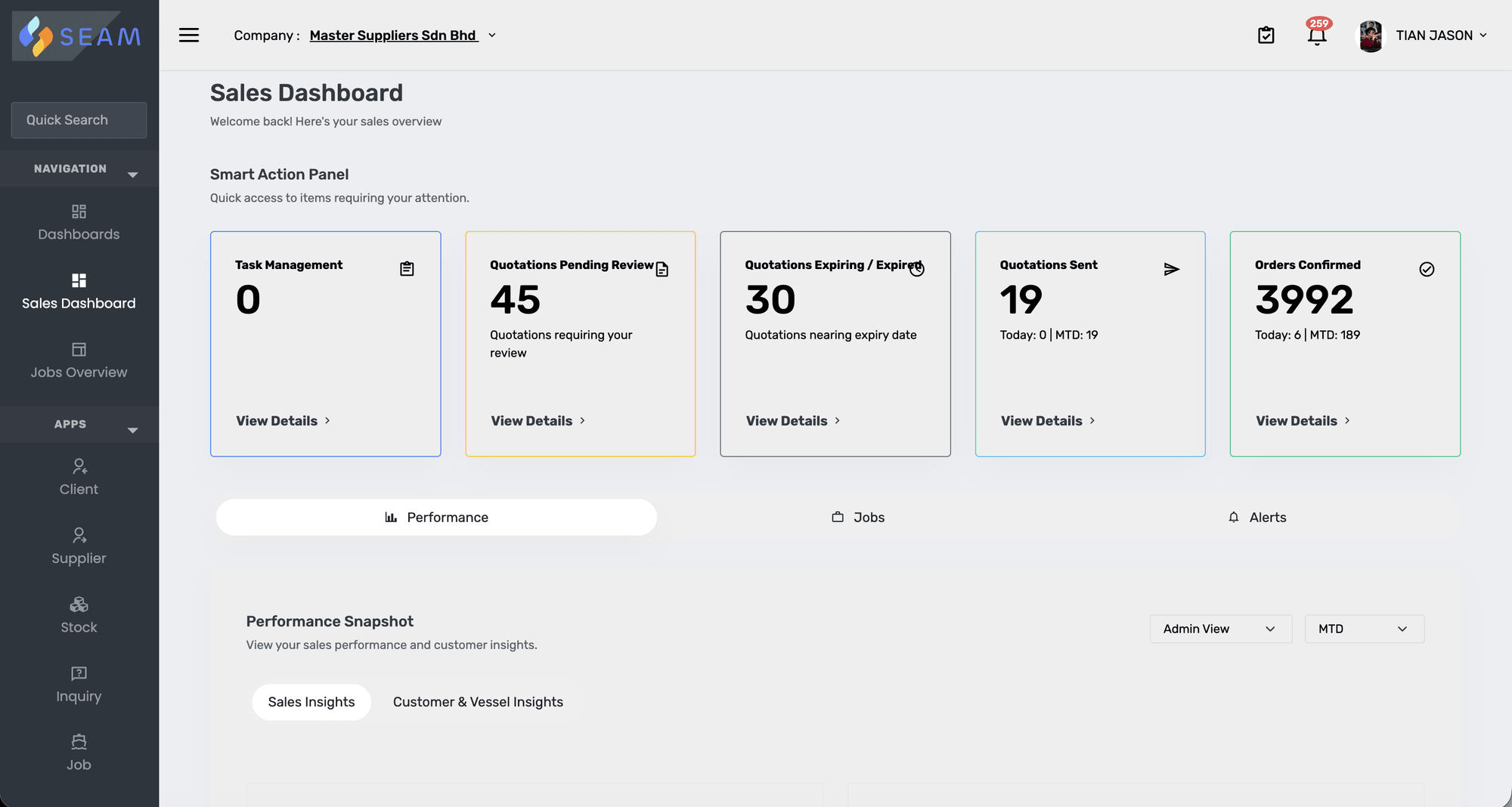 Master Suppliers (MSSB) — screenshot