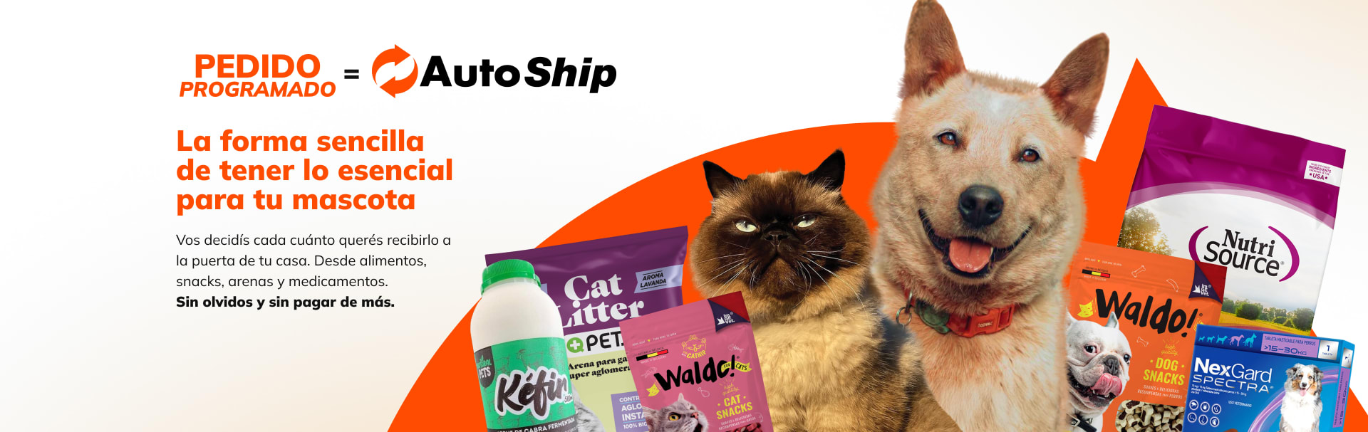 Pedido programado AutoShip: lo esencial para tu mascota, a la puerta de tu casa.