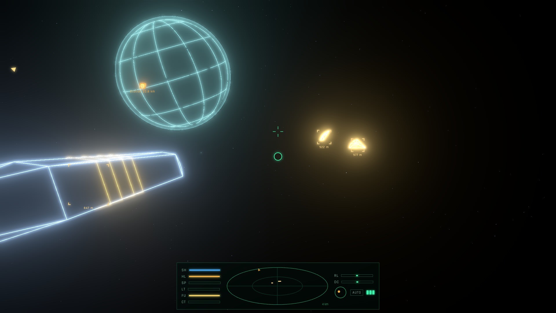 The Bastion launches its Lancer interceptors in pairs from the bow bay. Read the signs and you'll be gone before they reach you.