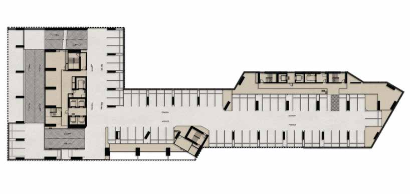 Parking level floor plan — Tower A