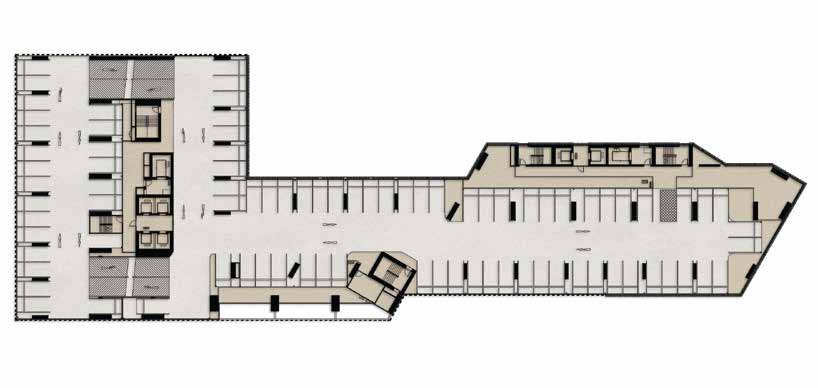Parking level floor plan — Tower B