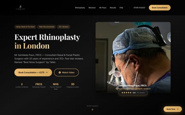 Nose Surgery UK — Mr Santdeep Paun FRCS