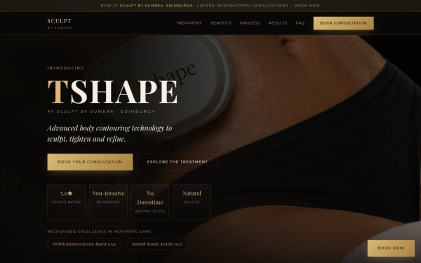 TShape Body Contouring — Sculpt by Sumera, Edinburgh