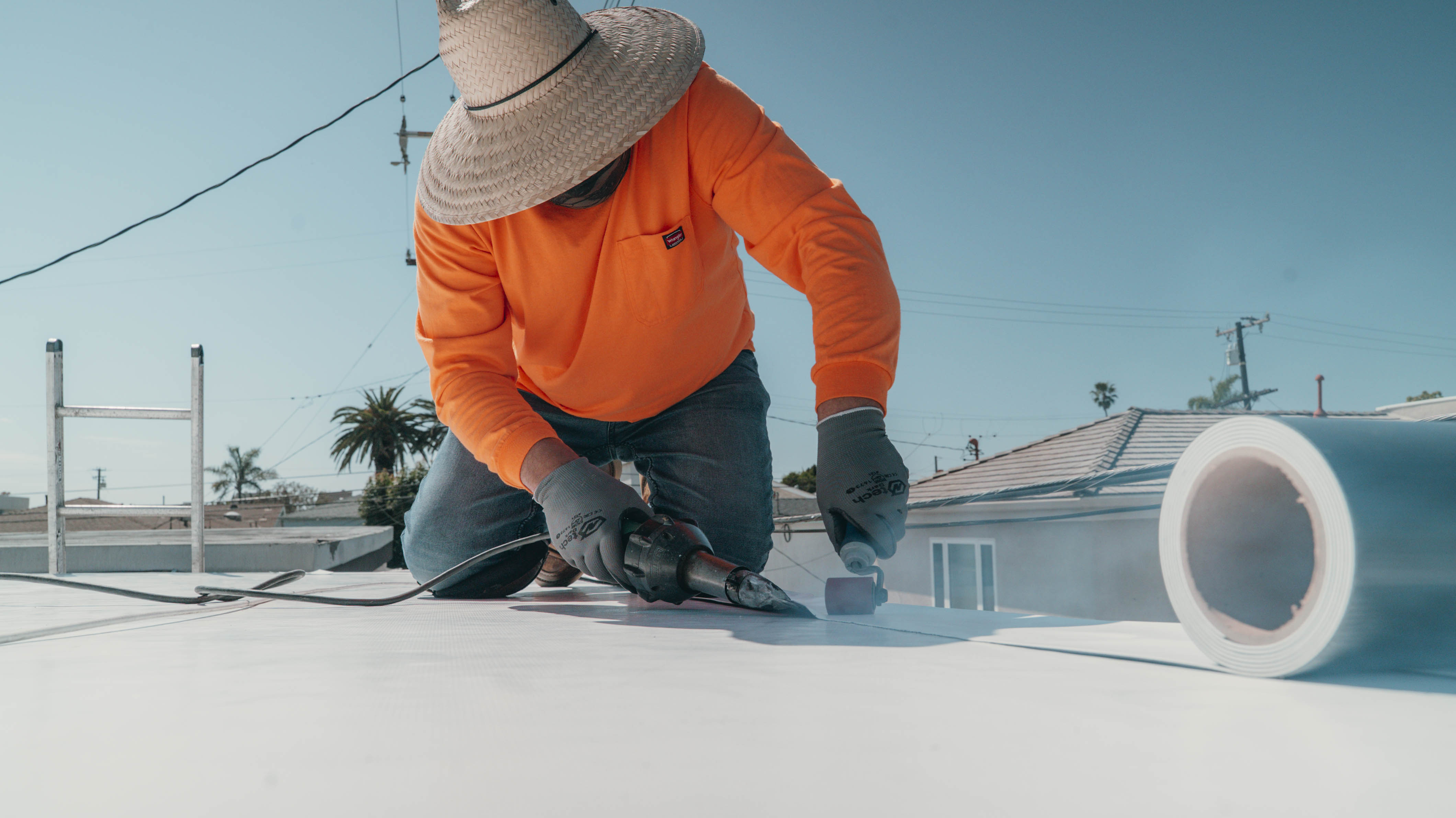 PVC roofing work by Chandler's Roofing