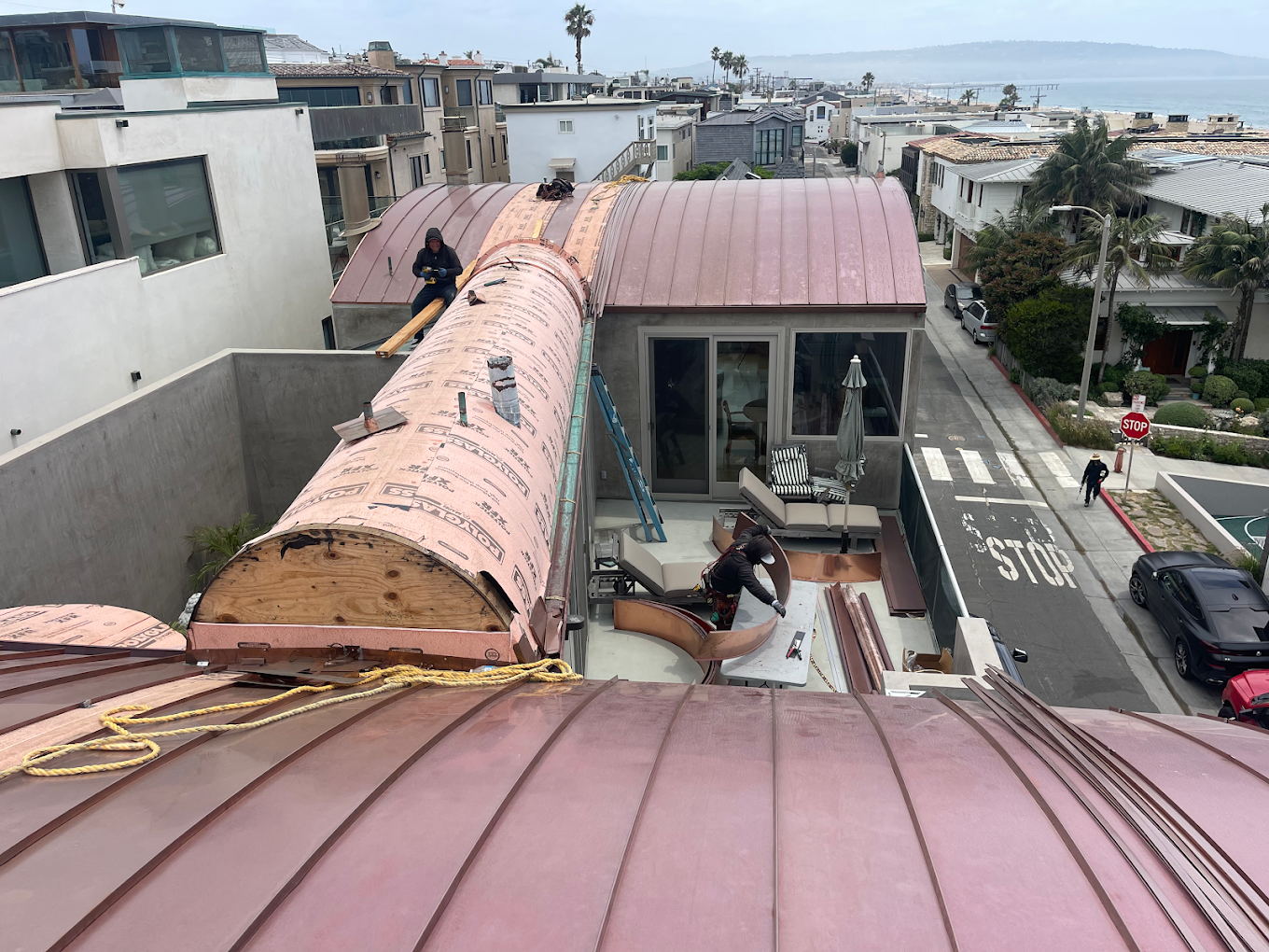 Standing seam metal roofing close detail by Chandler's Roofing
