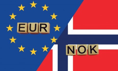 Skjerm med valutakalkulator og eurokurs i sanntid